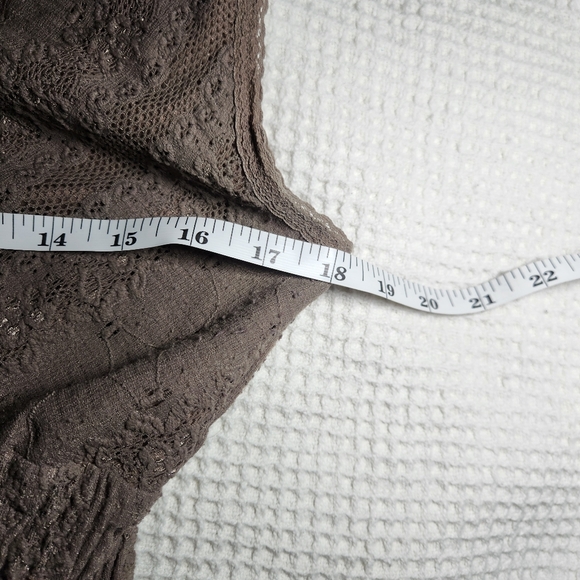 Rabbit Rabbit Rabbit Taupe Lace-Overlay V-Neck Mini Dress - Picture 8 of 12